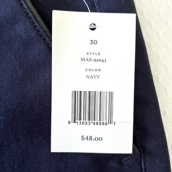 Marc Asher Men's Shorts Size 30" Navy Blue Superior Stretch Slim Fit Pockets NWT - Picture 5 of 11